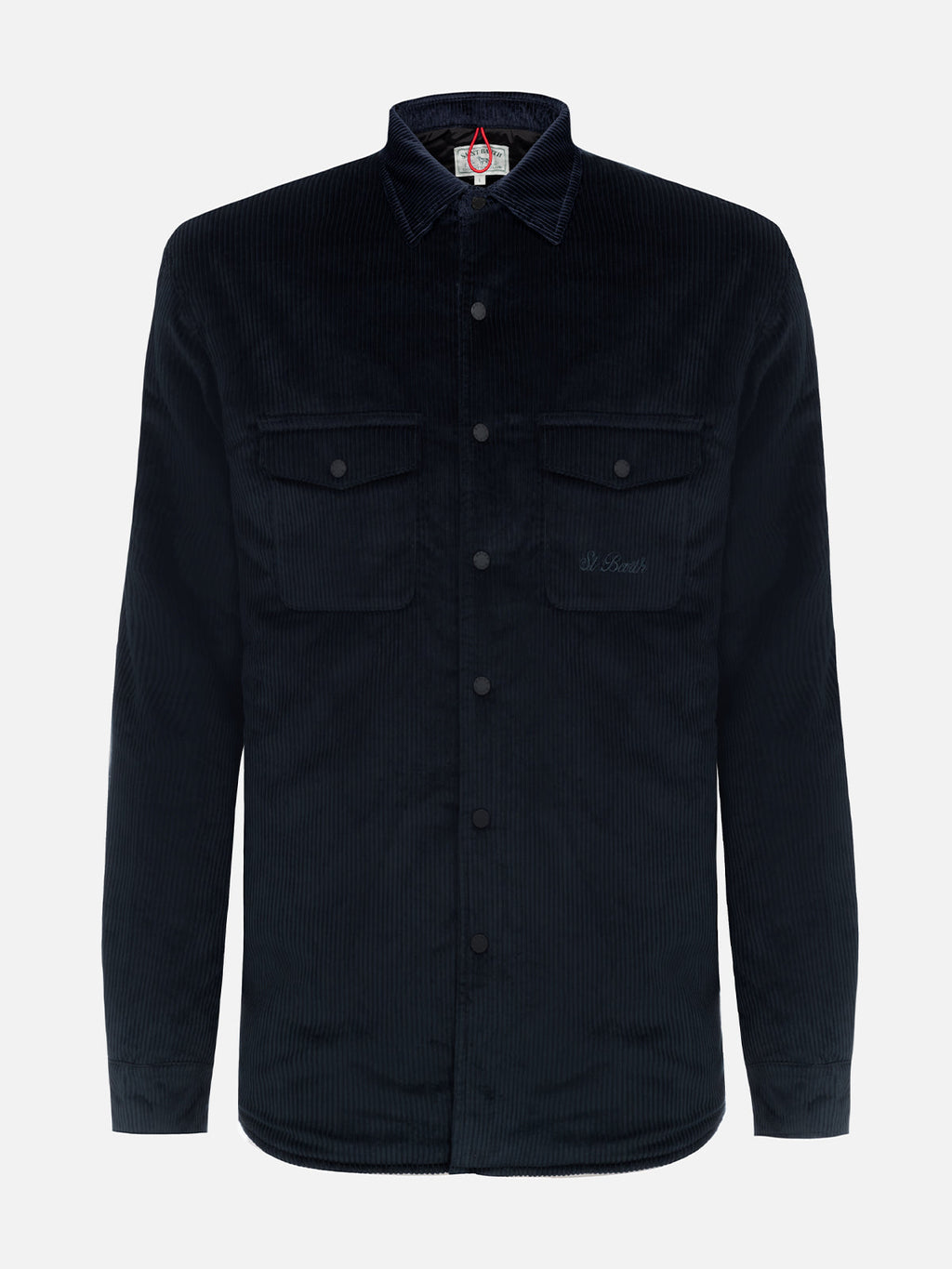 Sovracamicia Chalet blu navy con ricamo logo