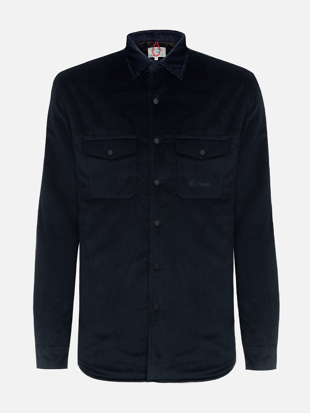 Sovracamicia Chalet blu navy con ricamo logo
