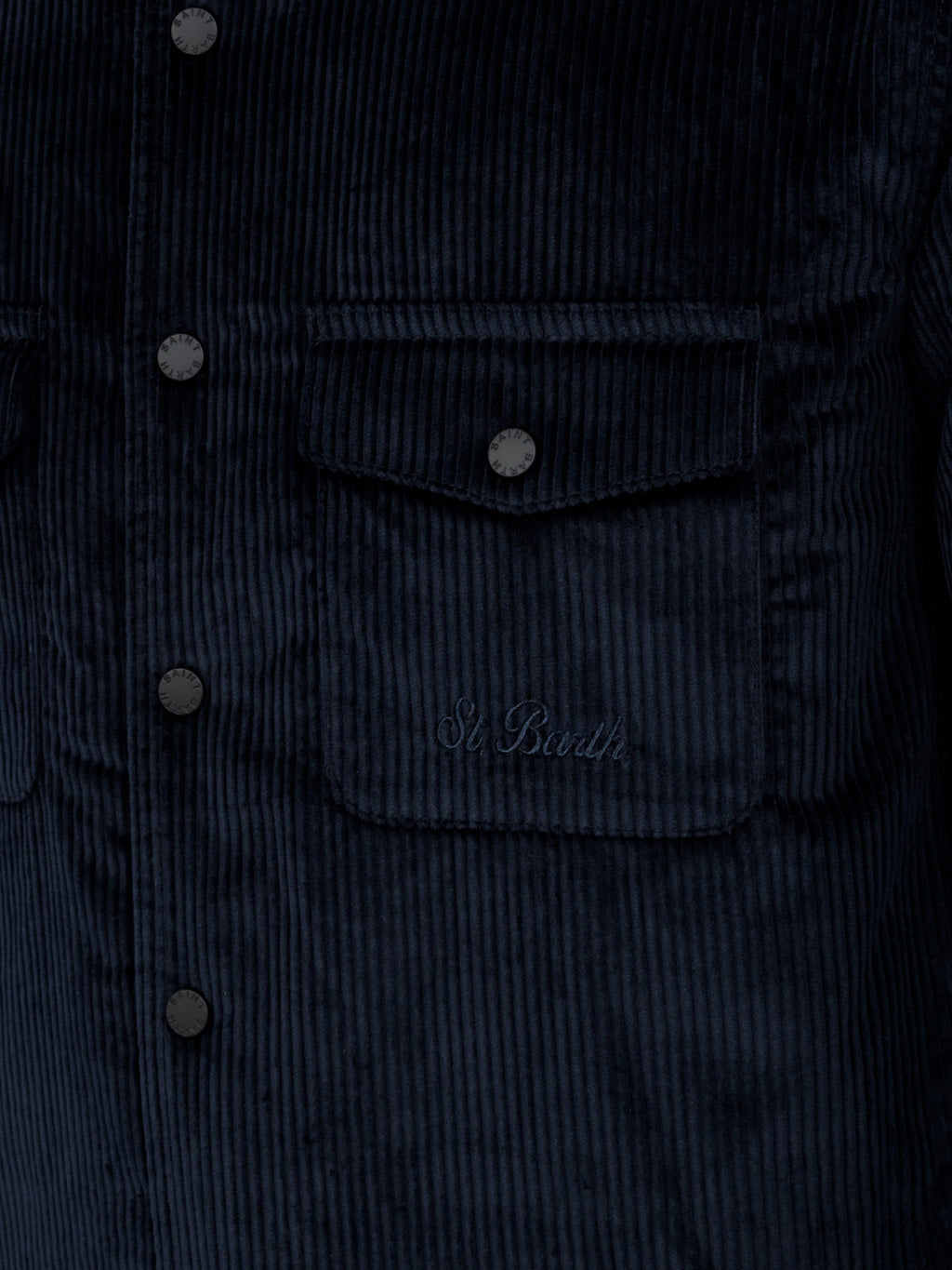 Sovracamicia Chalet blu navy con ricamo logo
