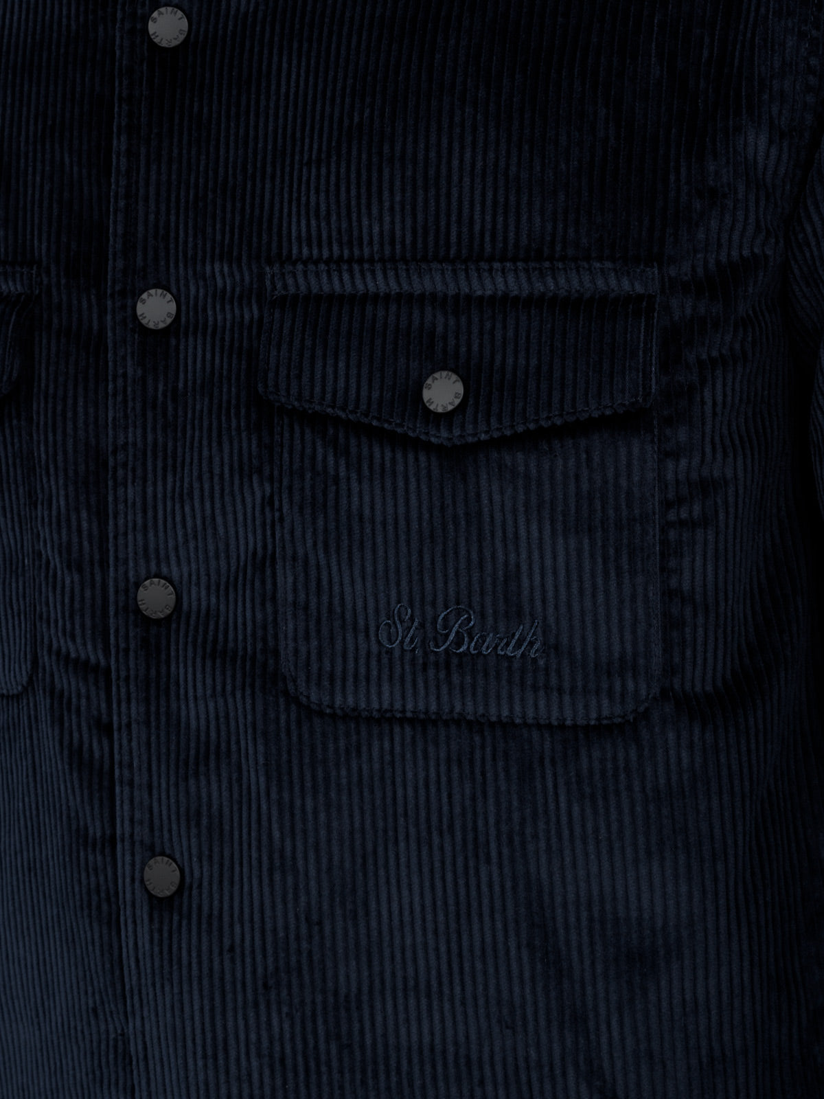 Sovracamicia Chalet blu navy con ricamo logo