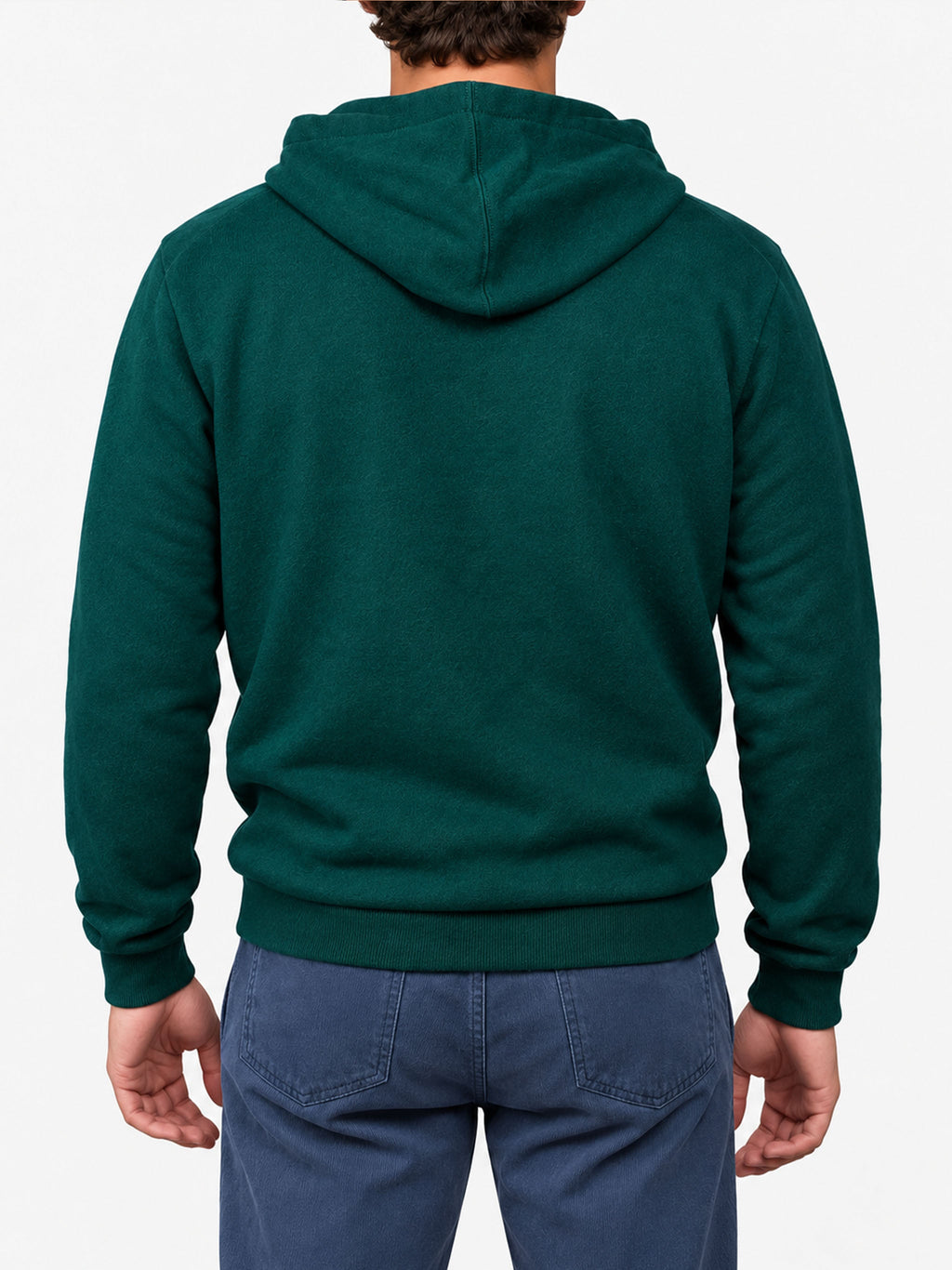 Felpa con cappuccio e zip Mercer verde scuro ricamo logo product image 4