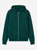 Felpa con cappuccio e zip Mercer verde scuro ricamo logo product image 1