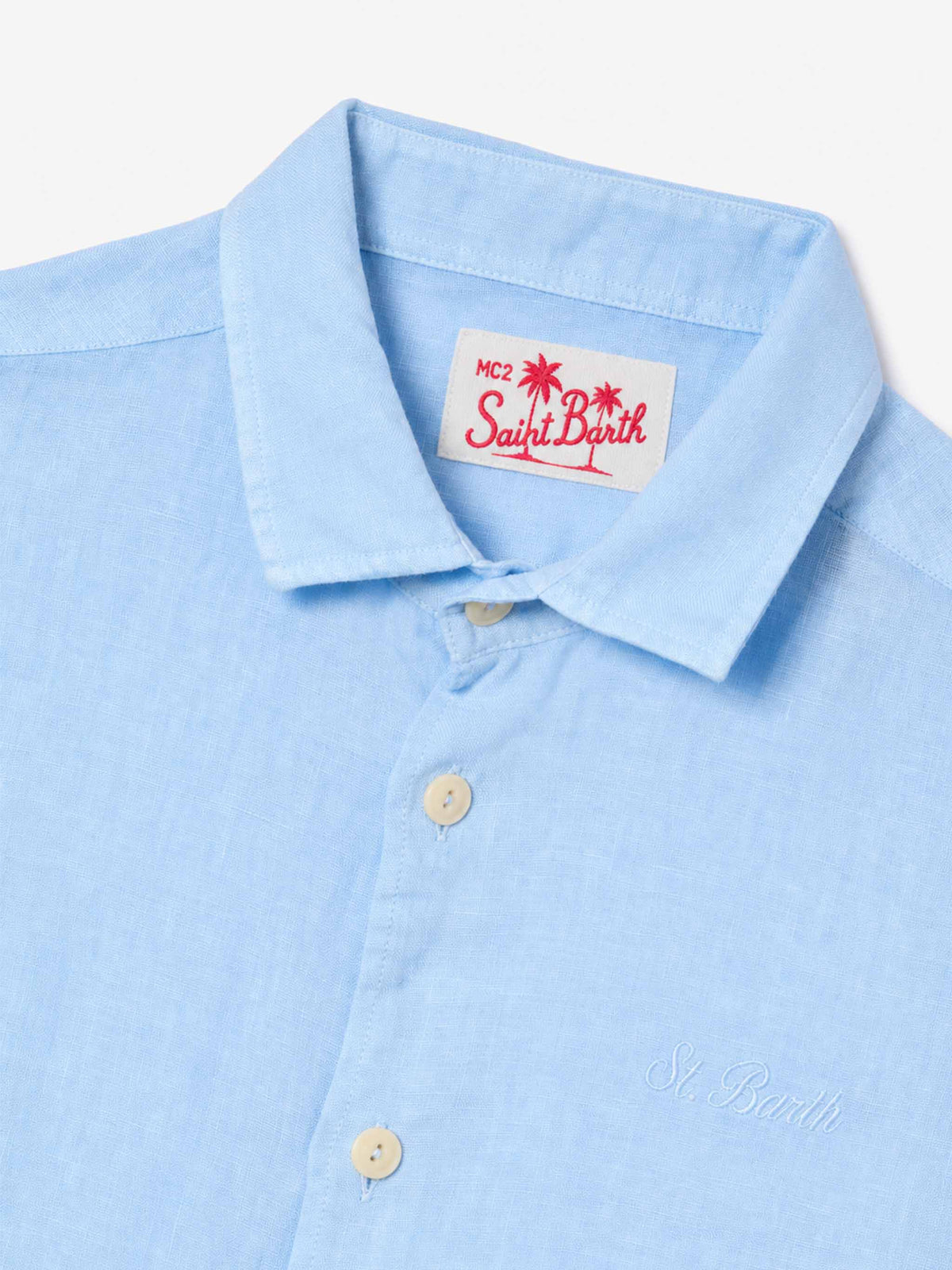Camicia Agnes azzurra in lino product image 3