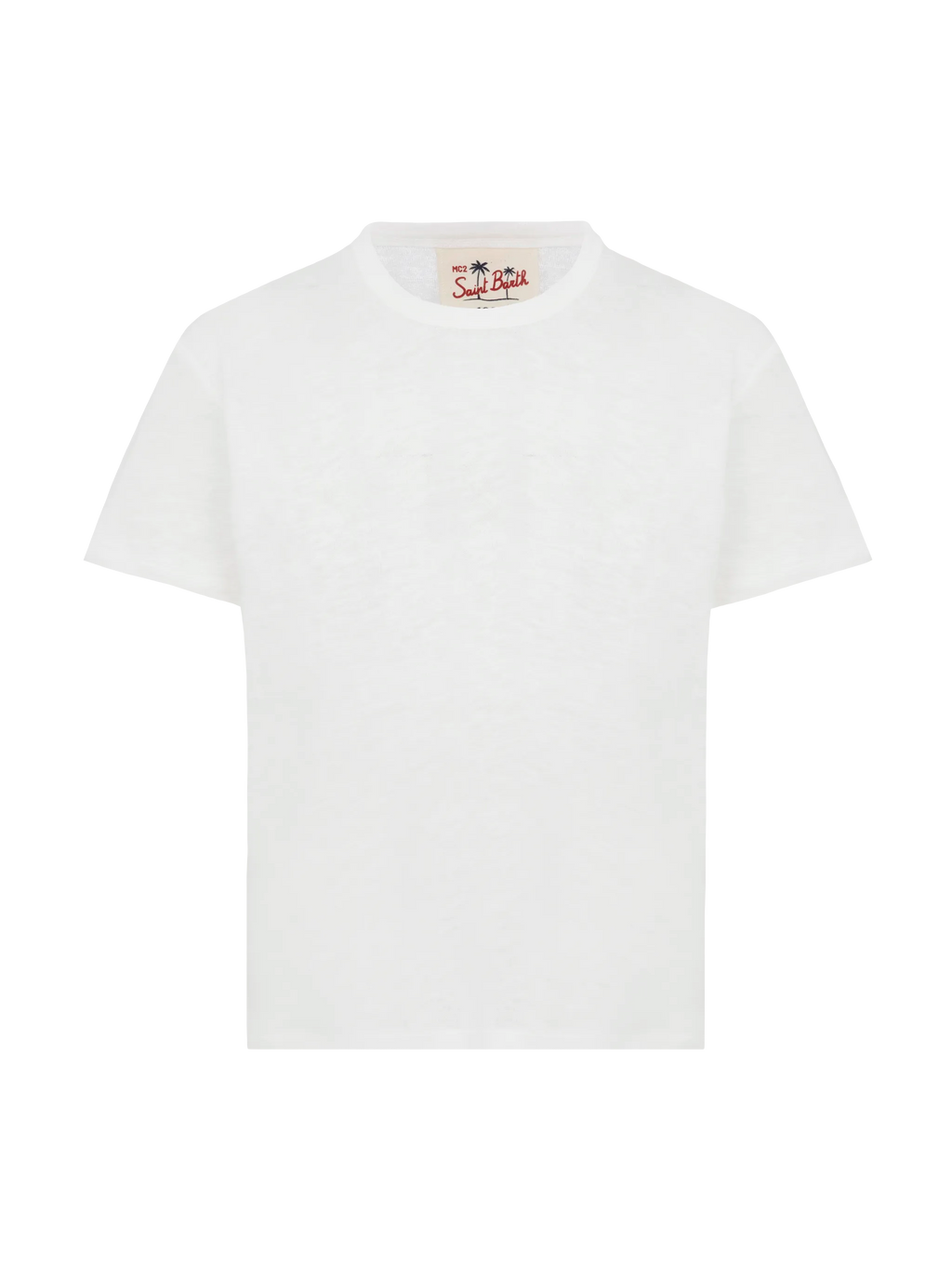 T-shirt Alex bianca in lino product image 1