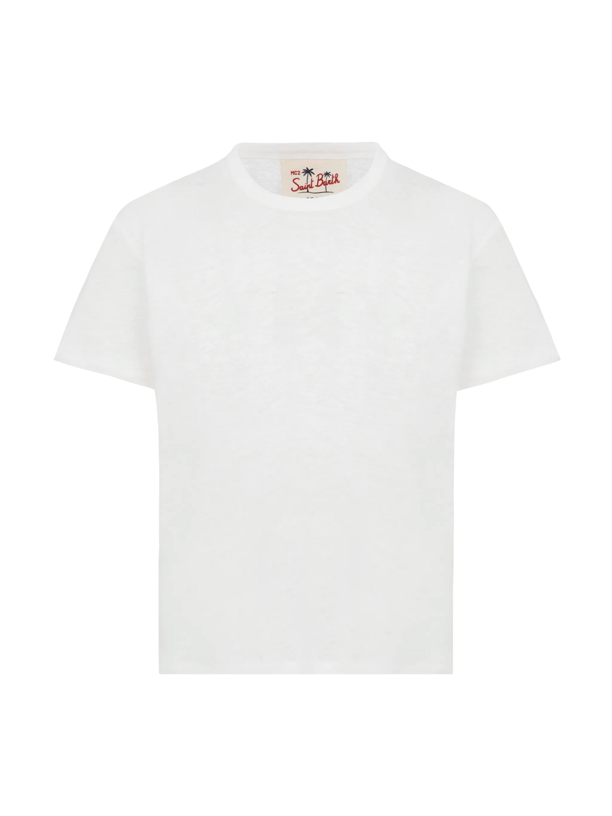 T-shirt Alex bianca in lino product image 1