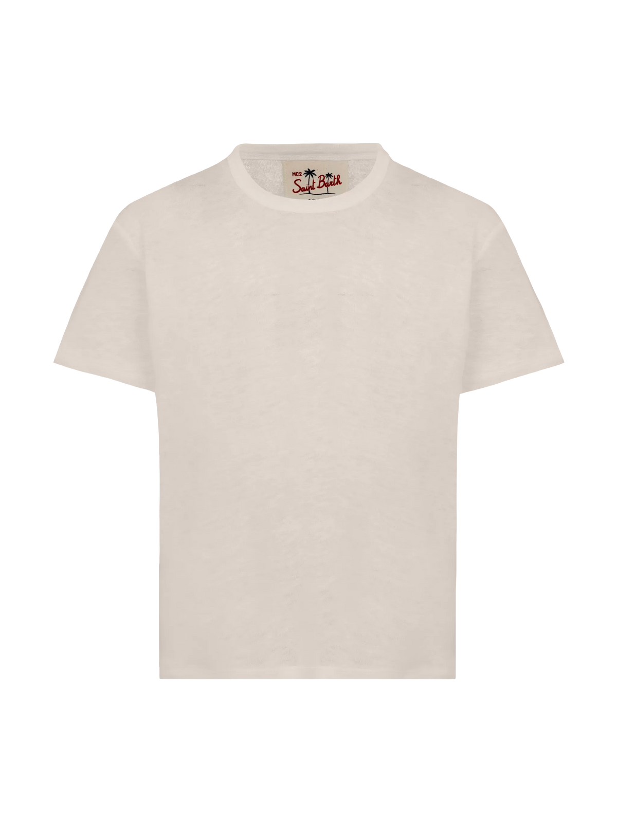 T-shirt Alex bianco panna in lino product image 1