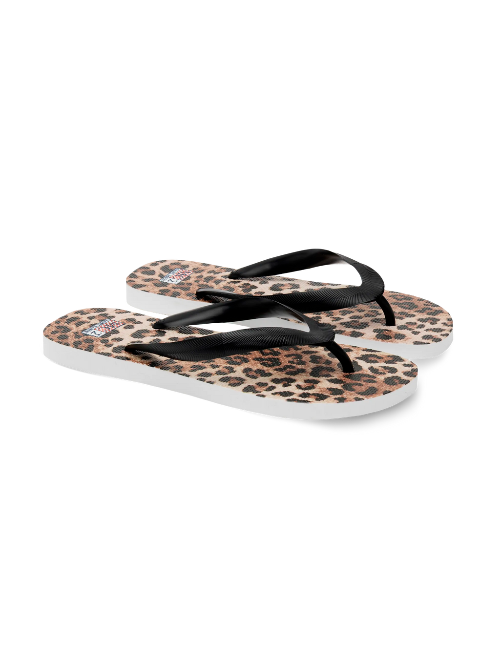 Infradito Alma con stampa leopardo sabbia
