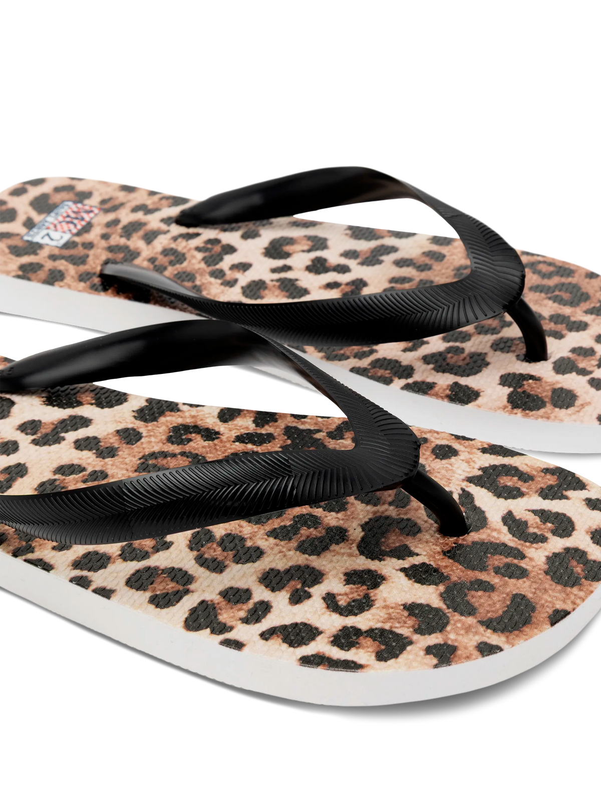 Infradito Alma con stampa leopardo sabbia
