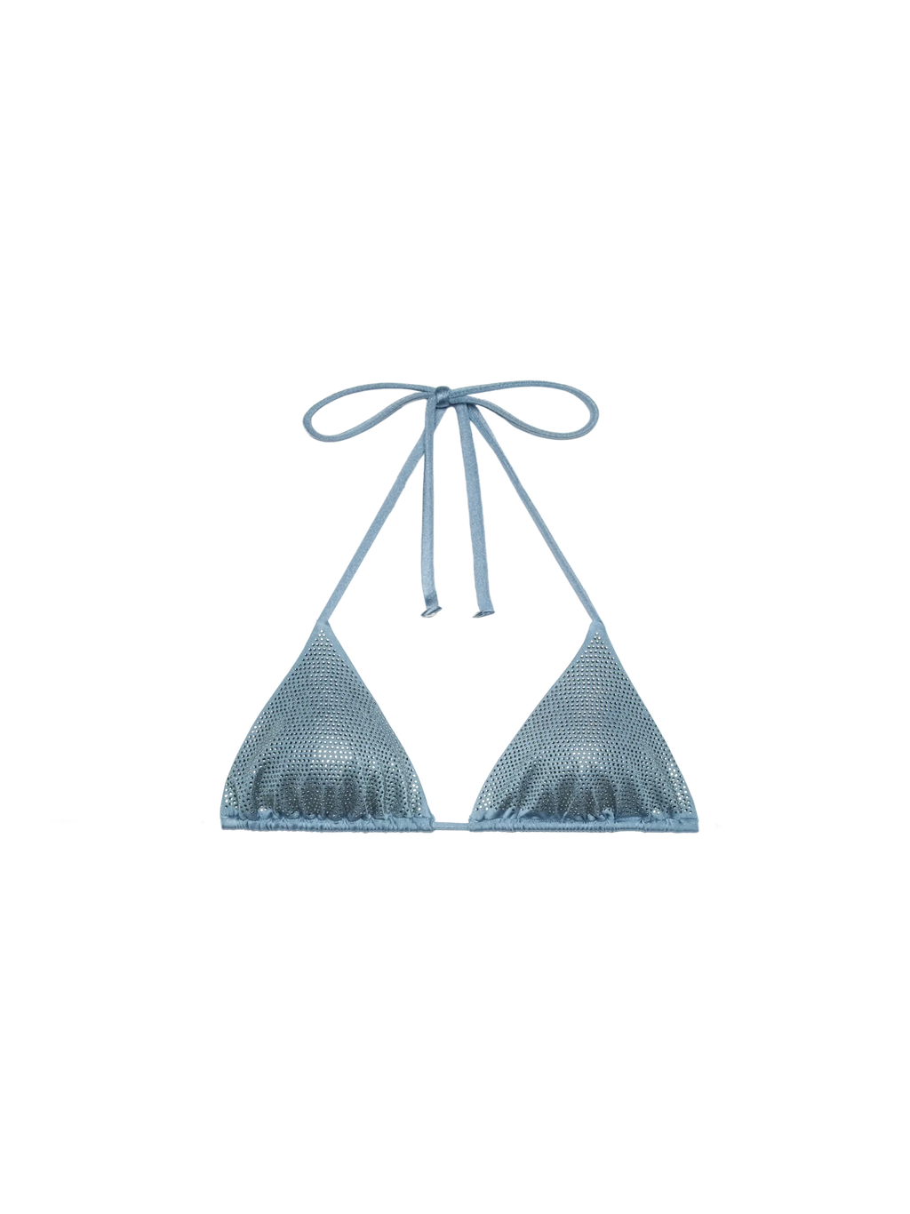 Top bikini a triangolo Annabelle nude con strass