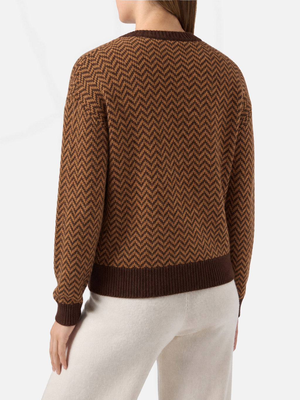 Maglione Annecy Soft con motivo a rombi e strass