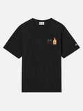 T-shirt Arnott nera in cotone con ricamo Rum Service product image 1