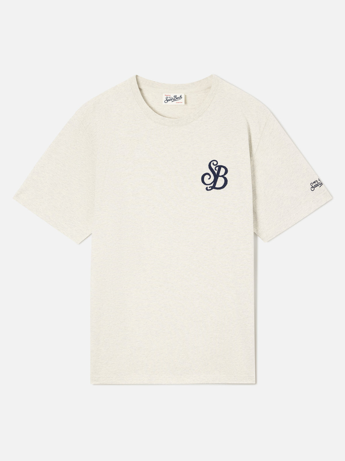 T-shirt Arnott grigia in cotone organico con ricamo product image 1
