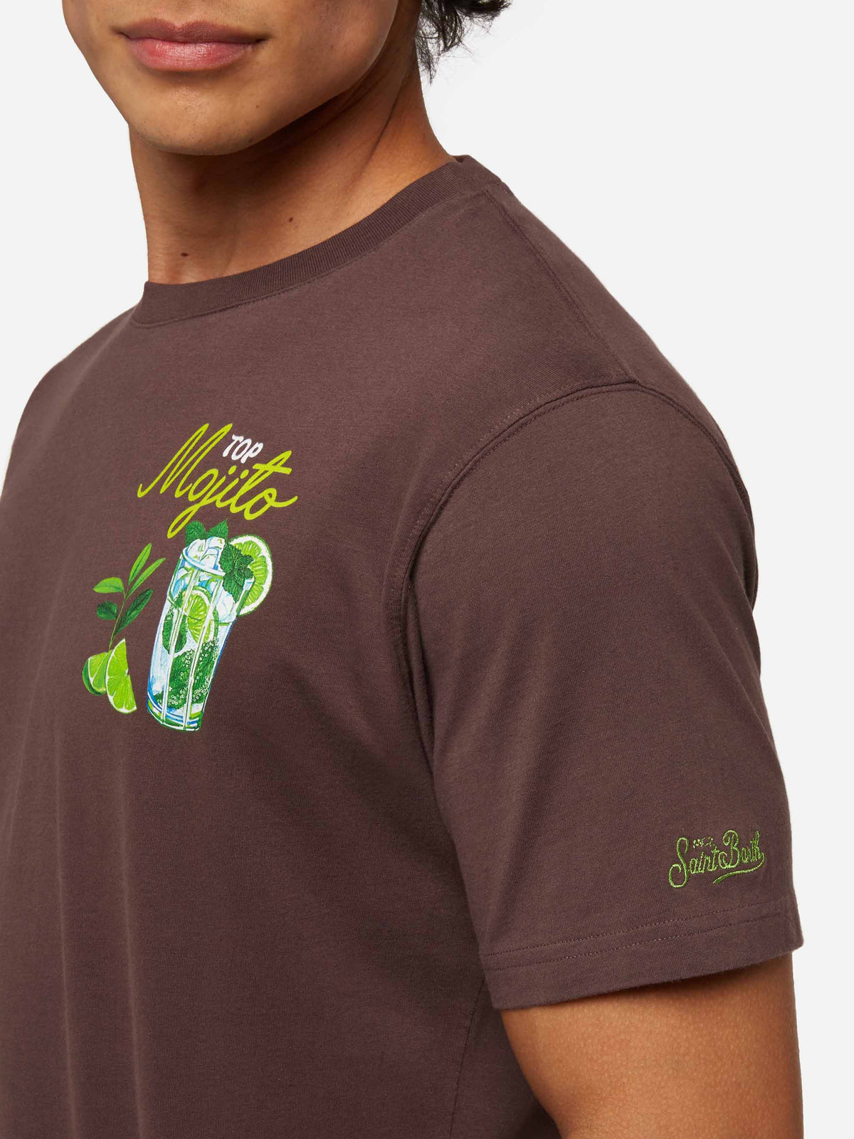 T-shirt Arnott marrone con stampa ricetta Mojito product image 2