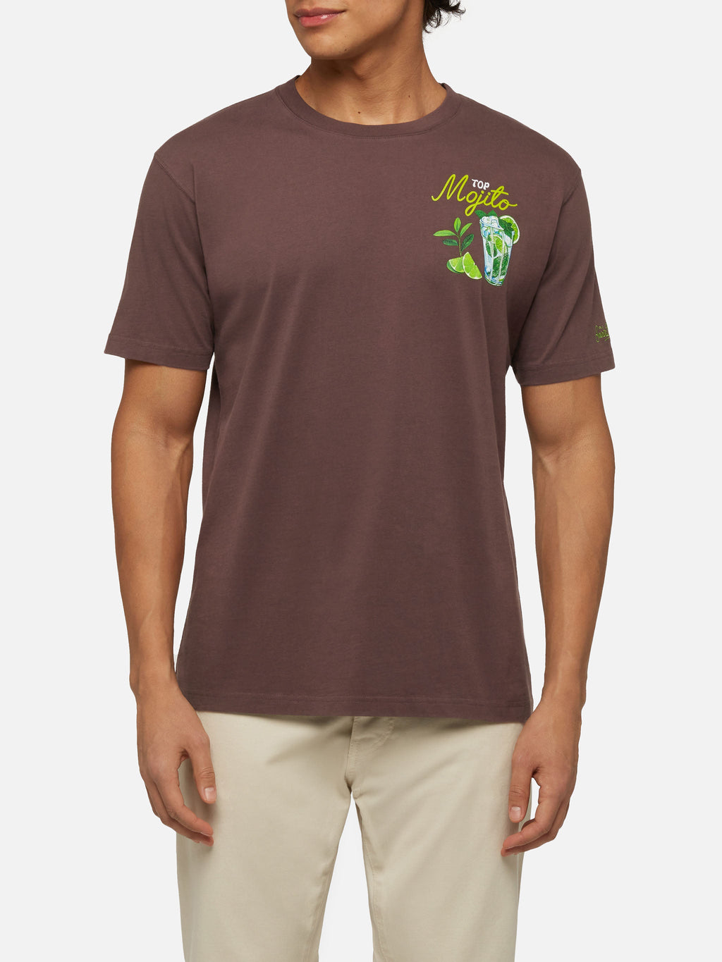 T-shirt Arnott marrone con stampa ricetta Mojito product image 4