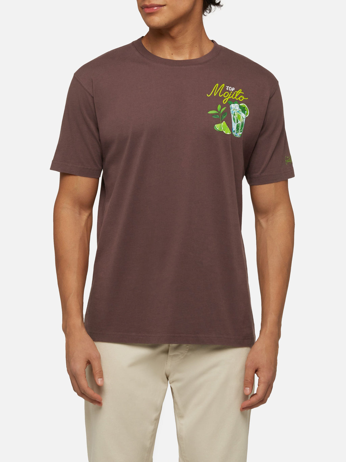 T-shirt Arnott marrone con stampa ricetta Mojito product image 4