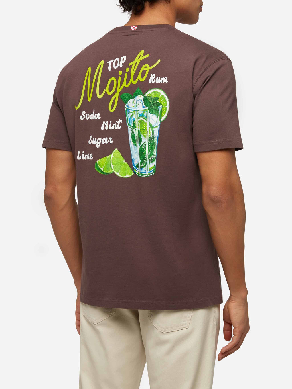 T-shirt Arnott marrone con stampa ricetta Mojito product image 3
