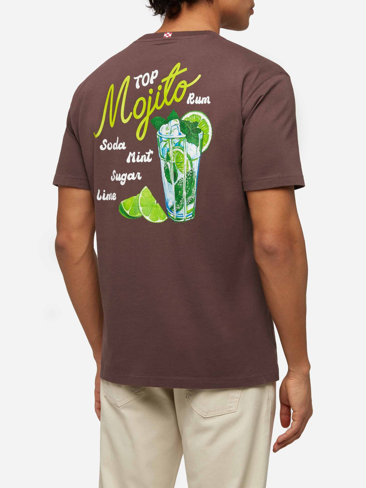 T-shirt Arnott marrone con stampa ricetta Mojito product image 3