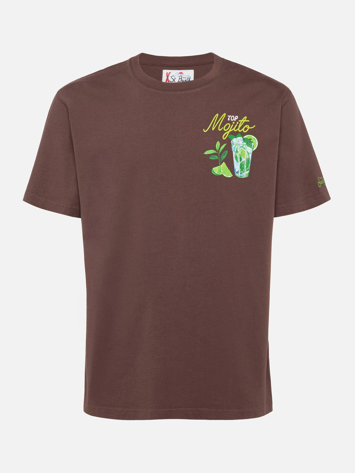 T-shirt Arnott marrone con stampa ricetta Mojito product image 5