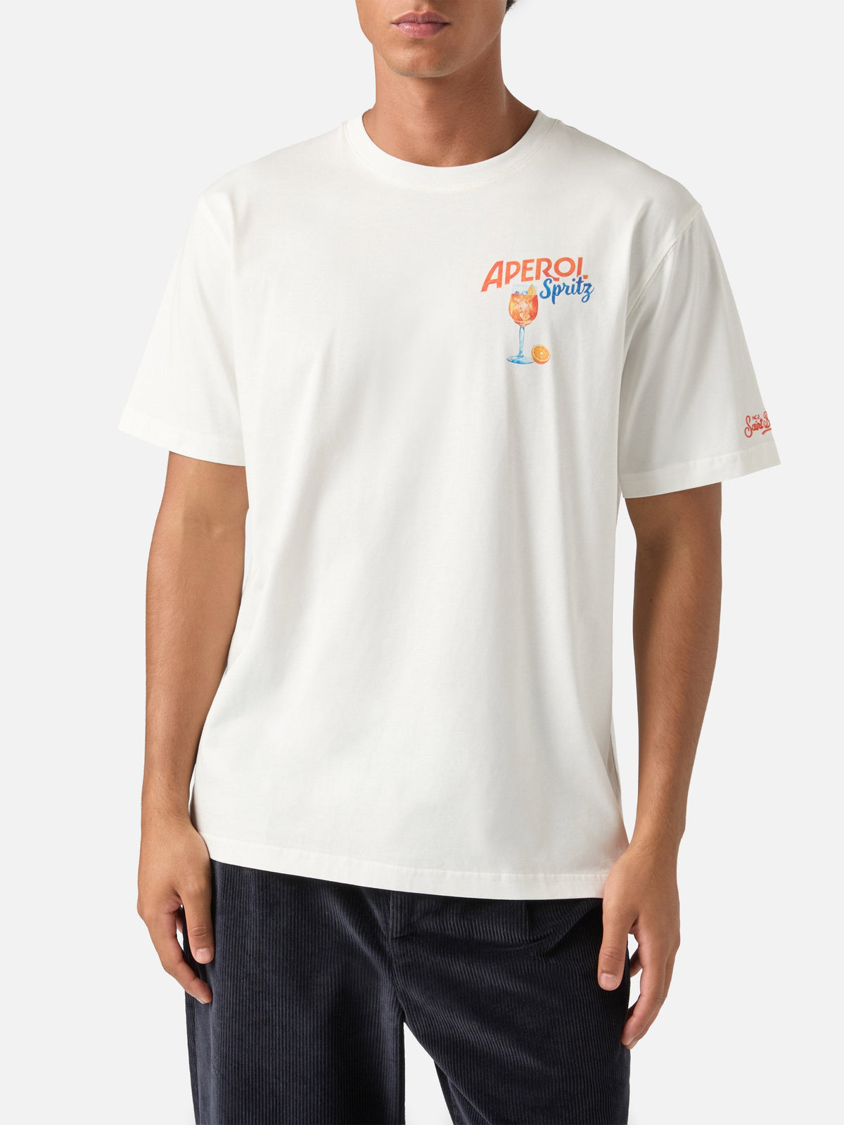 T-shirt Arnott off white in cotone con stampa Aperol Spritz product image 2