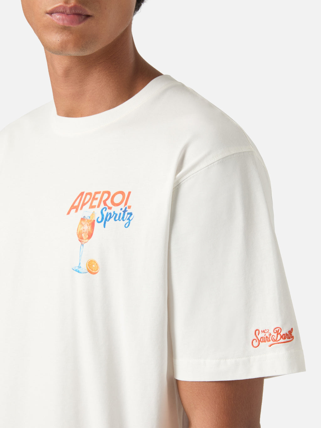 T-shirt Arnott off white in cotone con stampa Aperol Spritz product image 3