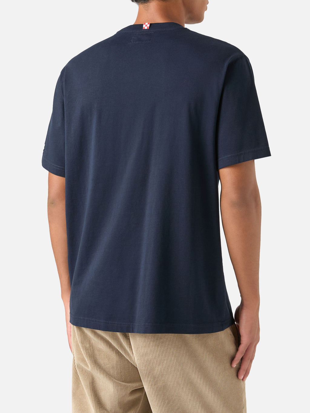 T-shirt Arnott blu navy in cotone con ricamo cane da caccia product image 3