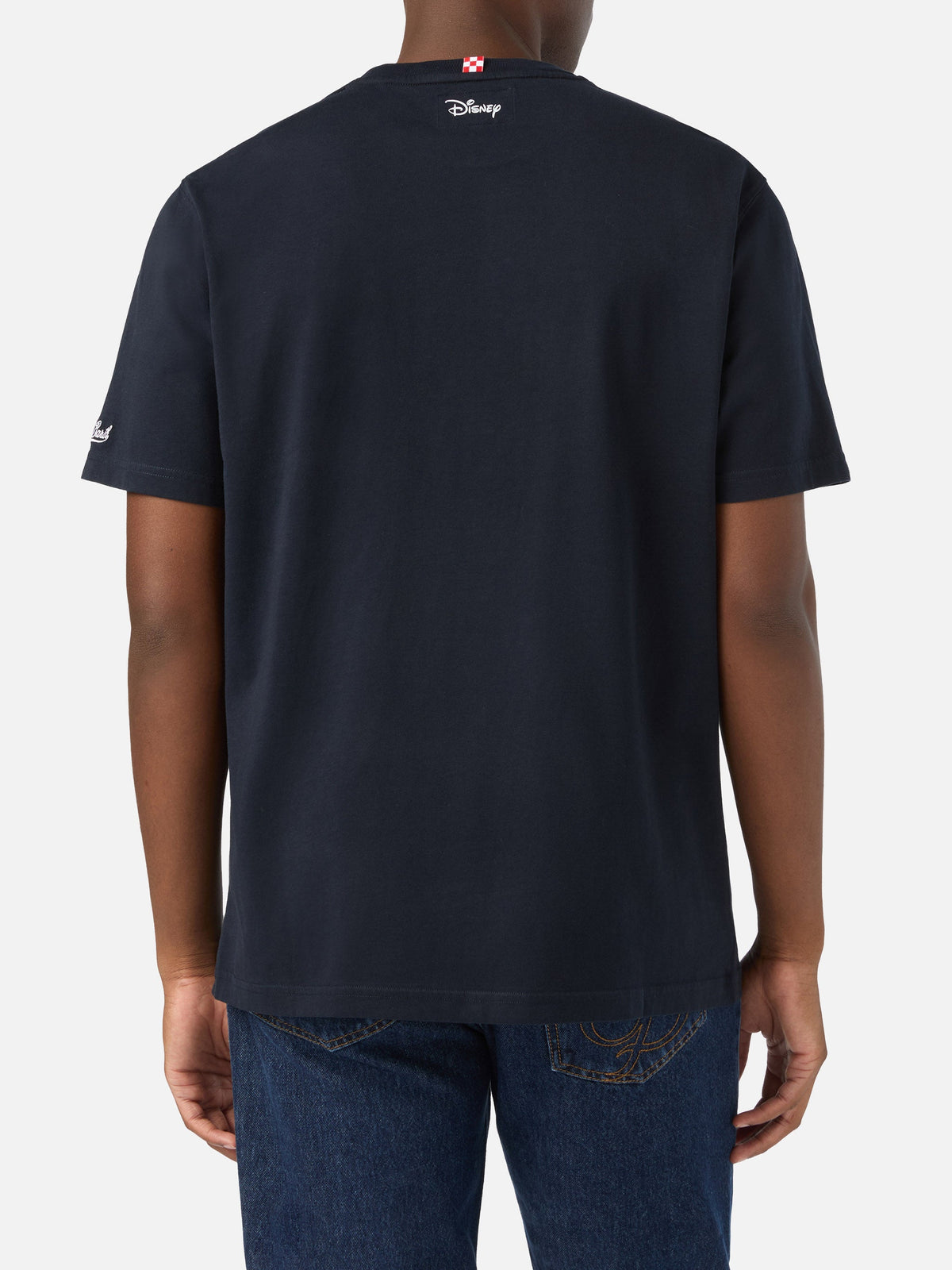 T-shirt Arnott blu navy in cotone organico con ricamo King product image 4