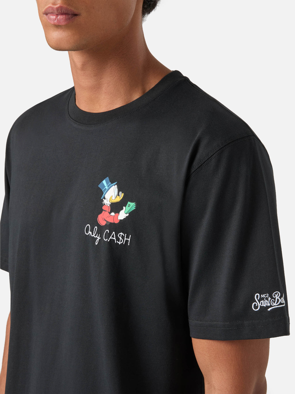 T-shirt Arnott nera in cotone con ricamo Only Cash product image 2