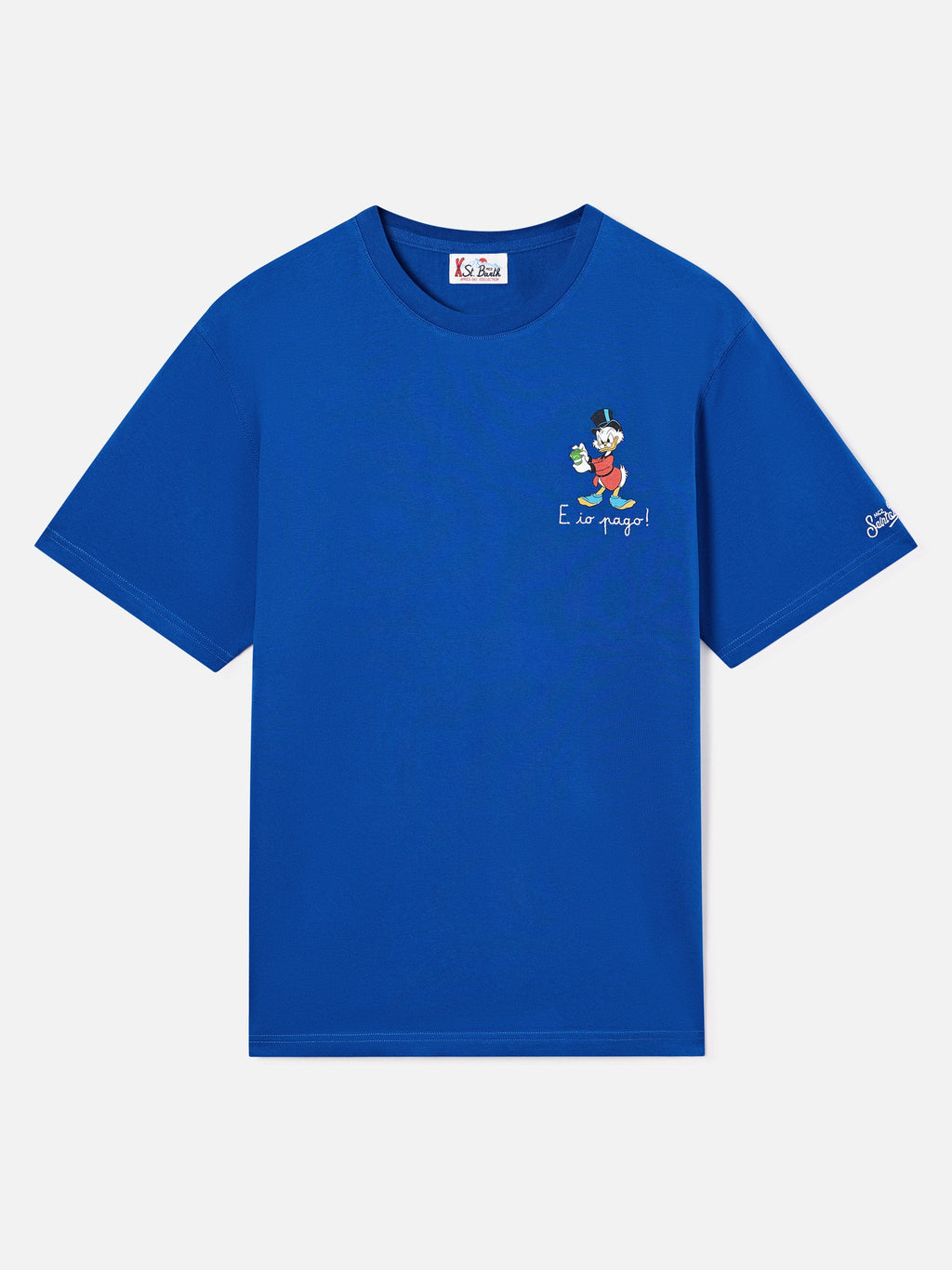 T-shirt Arnott blu in cotone con ricamo E Chi Paga product image 1