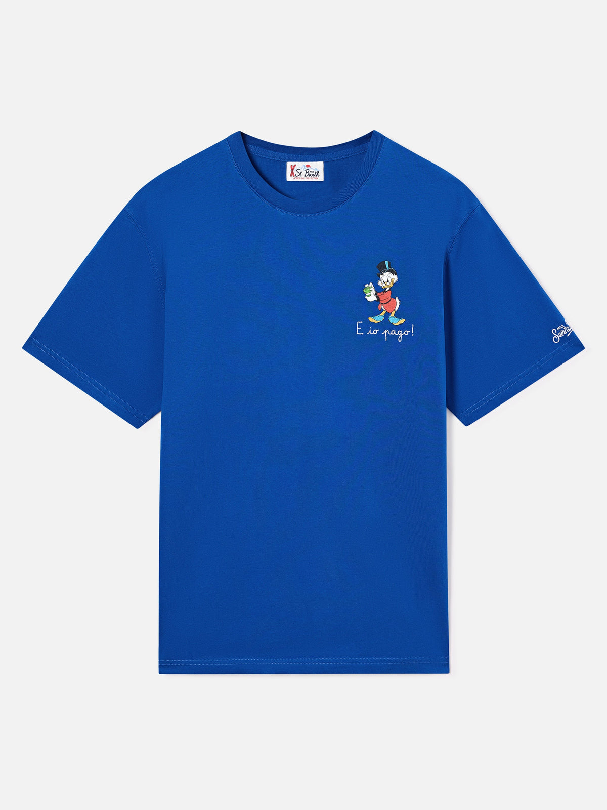 T-shirt Arnott blu in cotone con ricamo E Chi Paga product image 1
