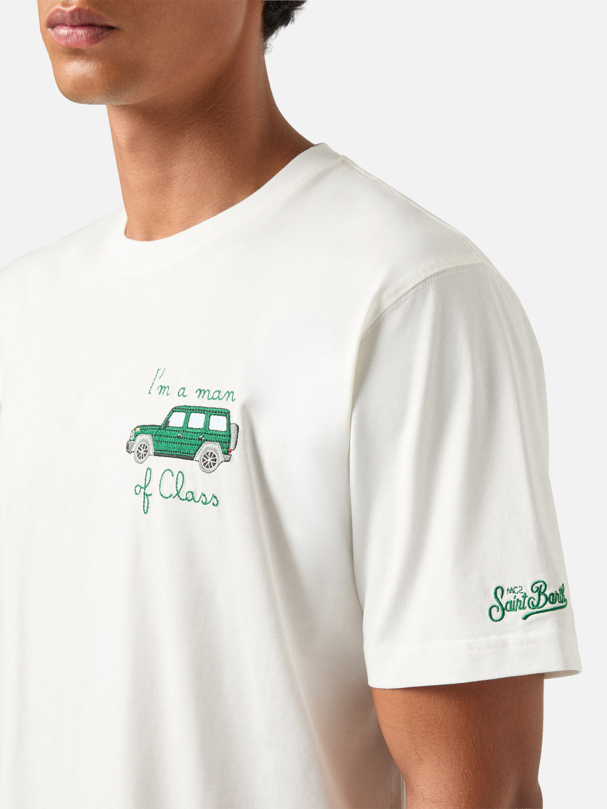 T-shirt Arnott off white in cotone con ricamo I'm A Man Of product image 2