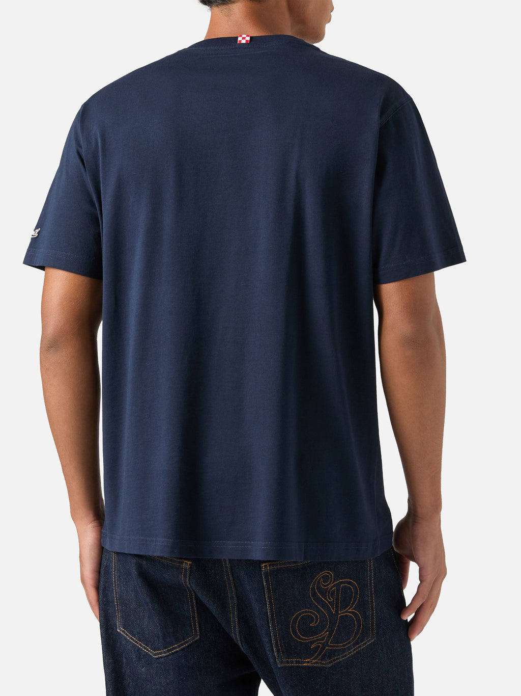 T-shirt Arnott blu navy in cotone con stampa Wall Street product image 3