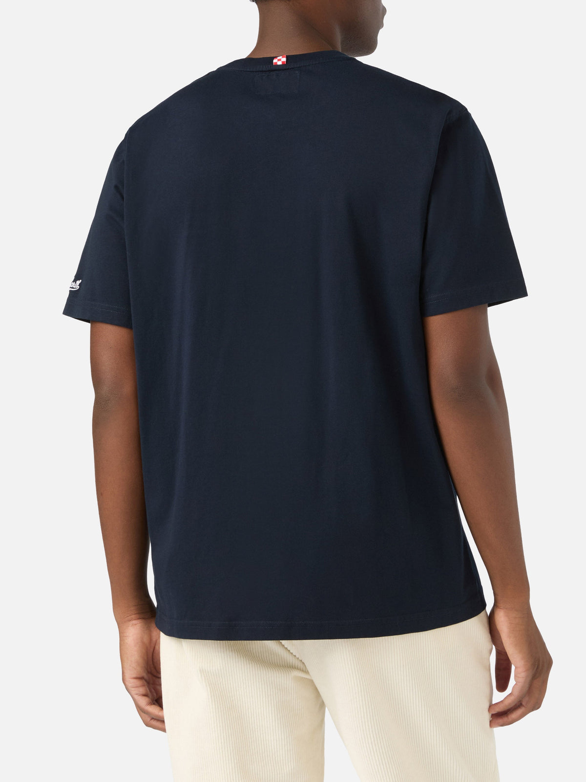 T-shirt Arnott blu navy in cotone con ricamo Ci Facciamo product image 4