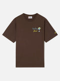 T-shirt Arnott marrone in cotone con ricamo Gin Tonic Please product image 1