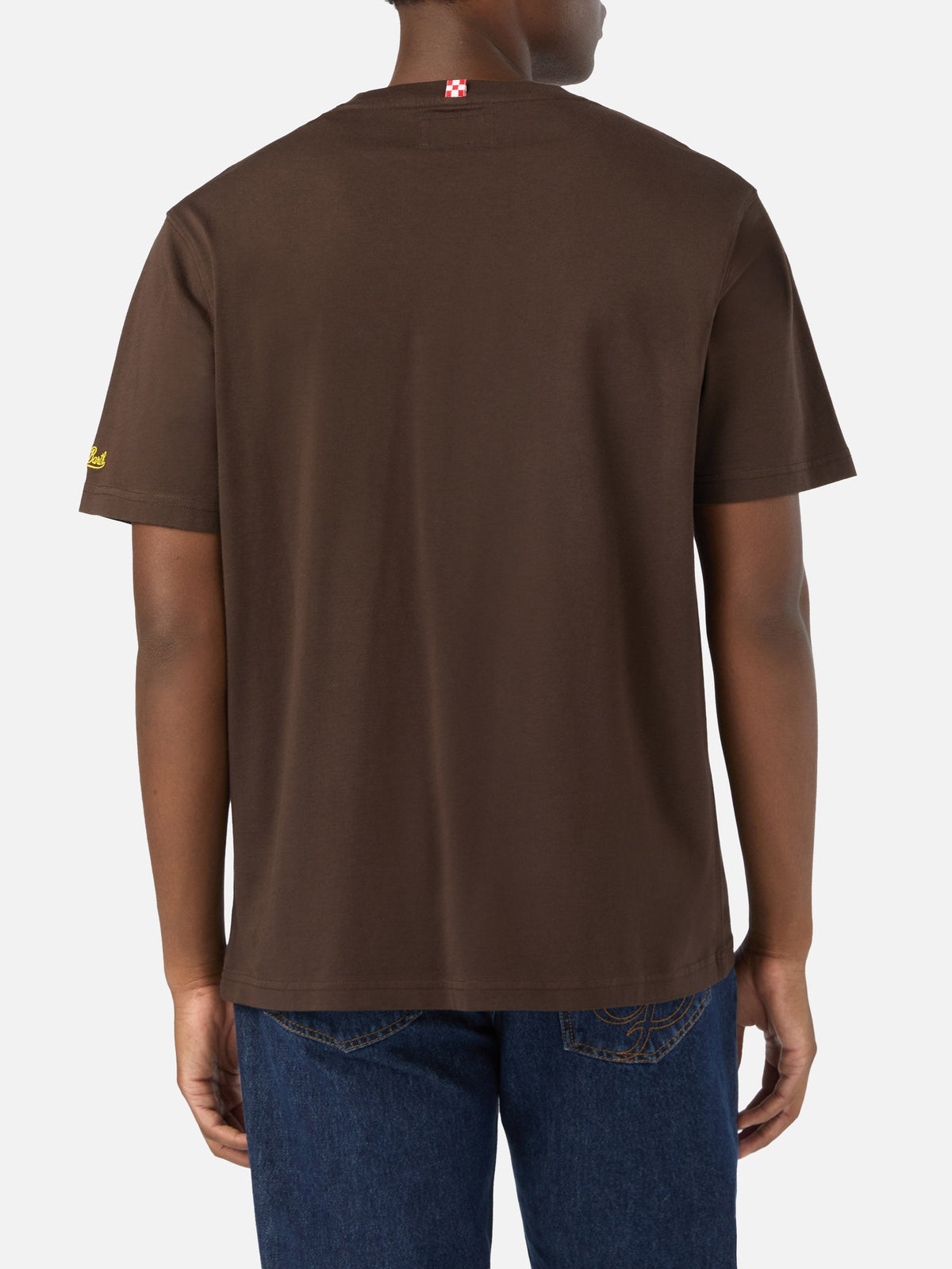 T-shirt Arnott marrone in cotone con ricamo Gin Tonic Please product image 4