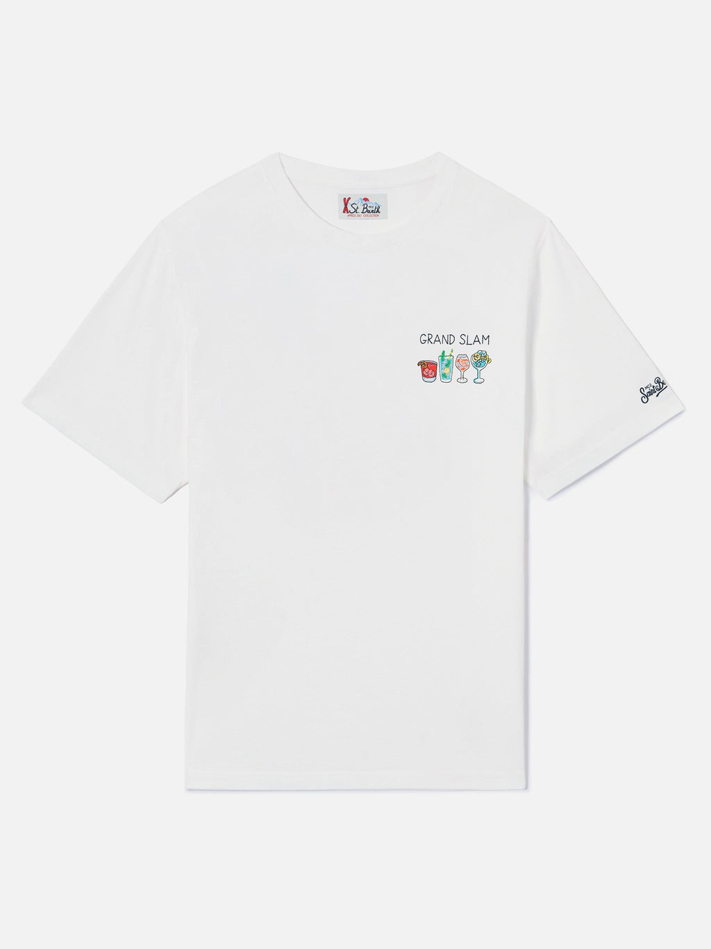 T-shirt Arnott off white in cotone con ricamo Grand Slam product image 1