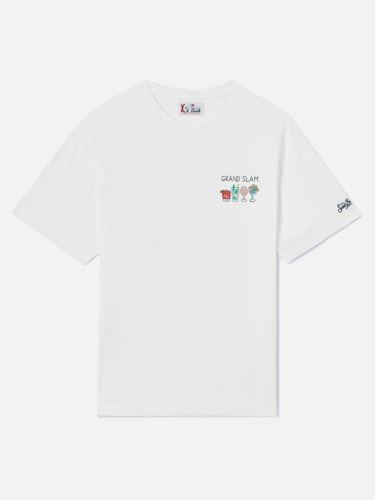 T-shirt Arnott off white in cotone con ricamo Grand Slam product image 1