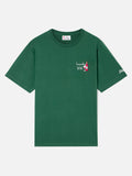 T-shirt Arnott verde in cotone con ricamo Invecchio Bene product image 1