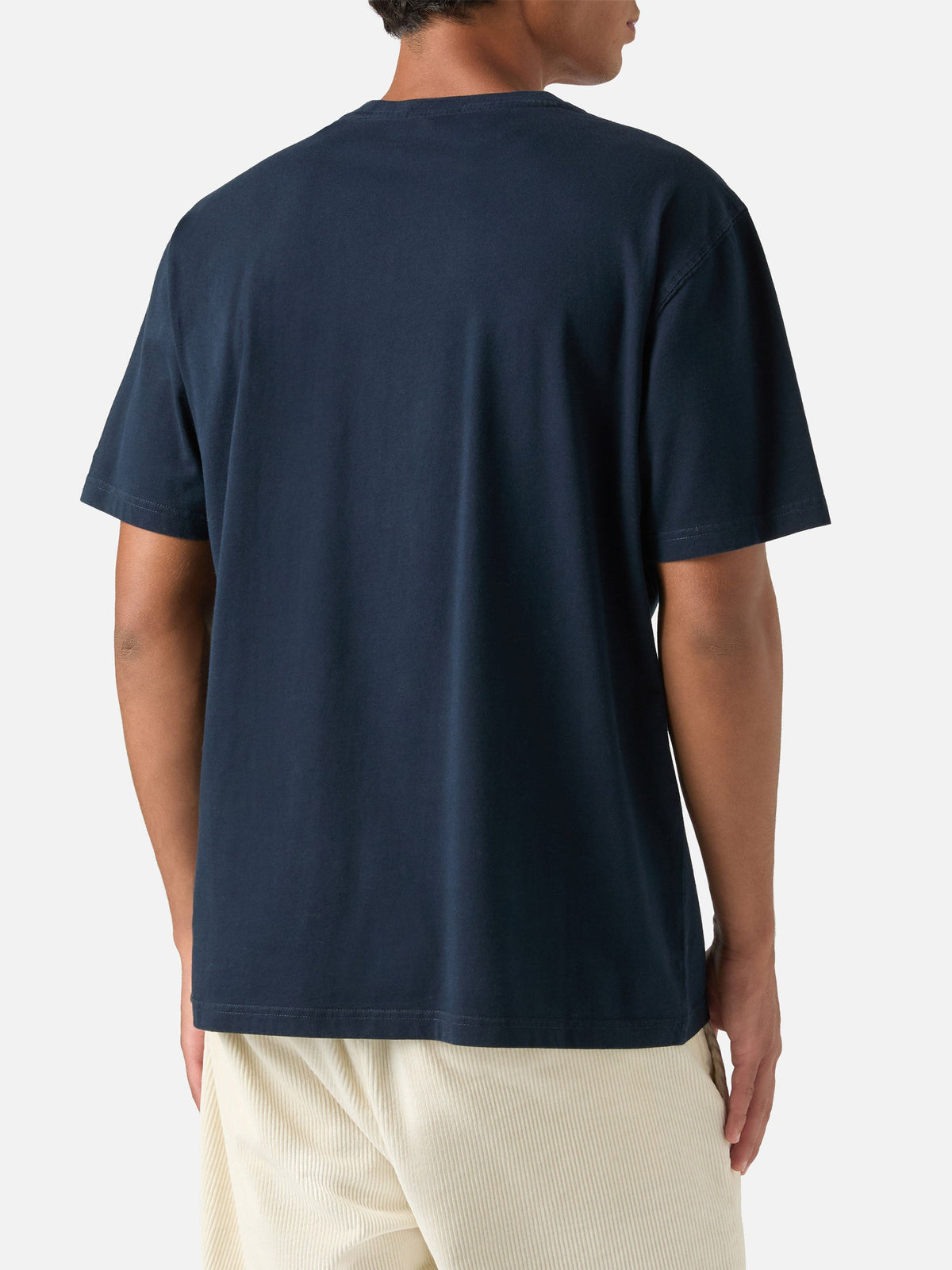 T-shirt Arnott blu navy in cotone con monogramma SB Legacy product image 3
