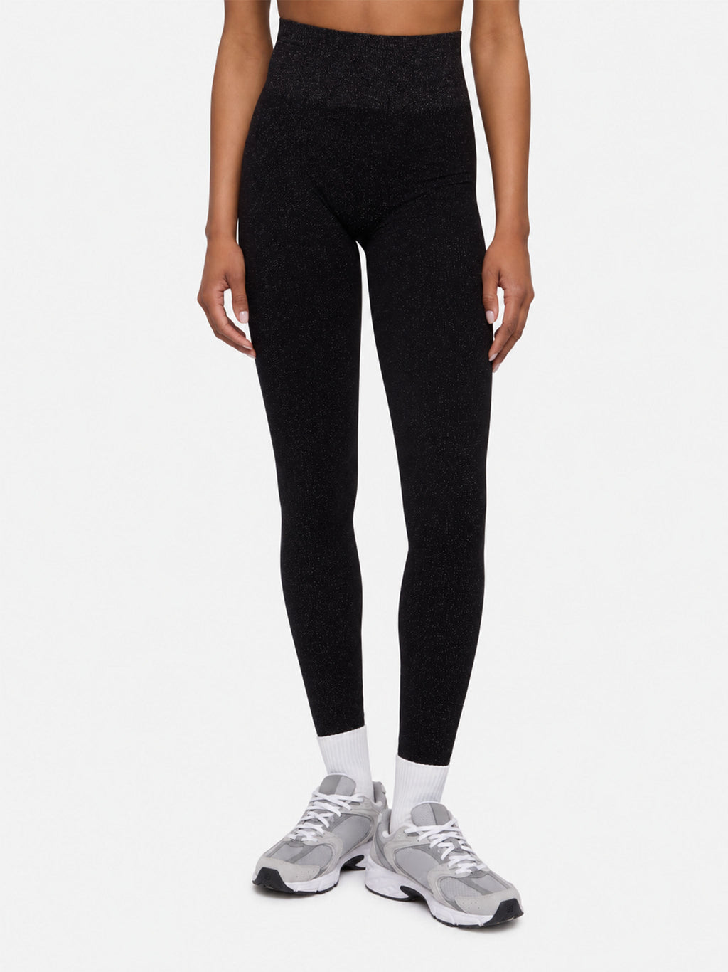 Leggings Avice neri in lurex