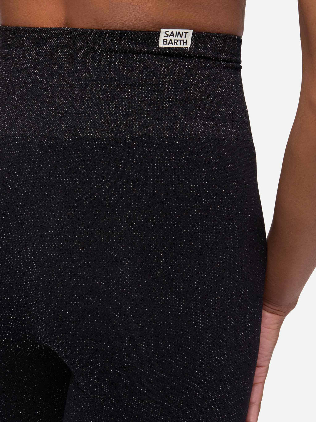 Leggings Avice neri in lurex