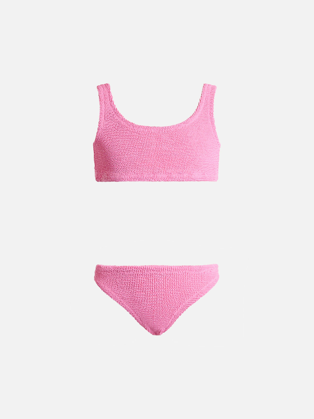 Bikini bralette Baker rosa in tessuto crinkle