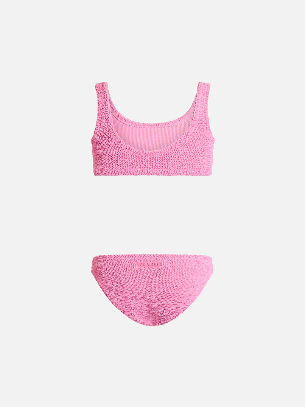 Bikini bralette Baker rosa in tessuto crinkle