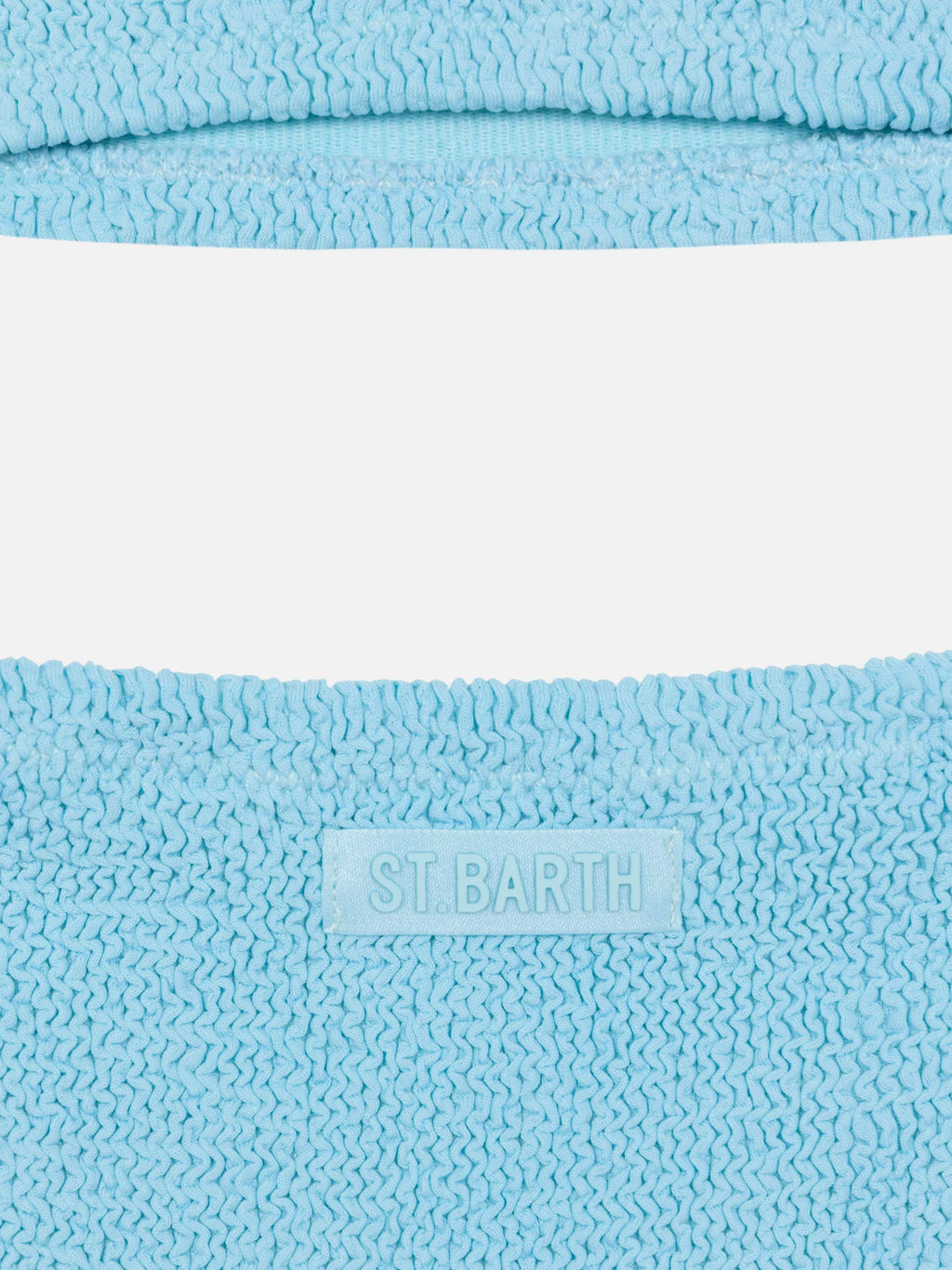 Bikini Baker azzurro in tessuto crinkle