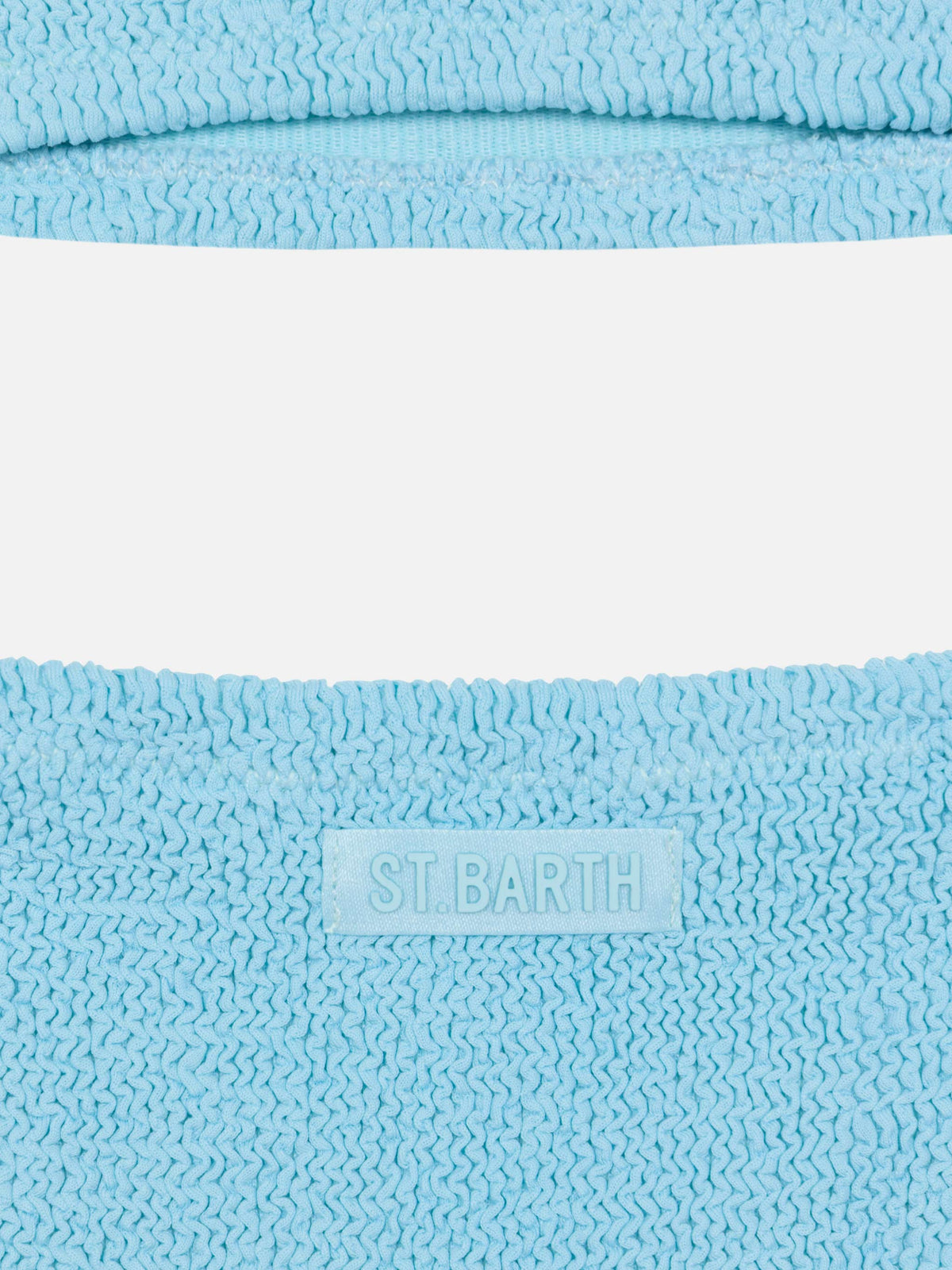 Bikini Baker azzurro in tessuto crinkle