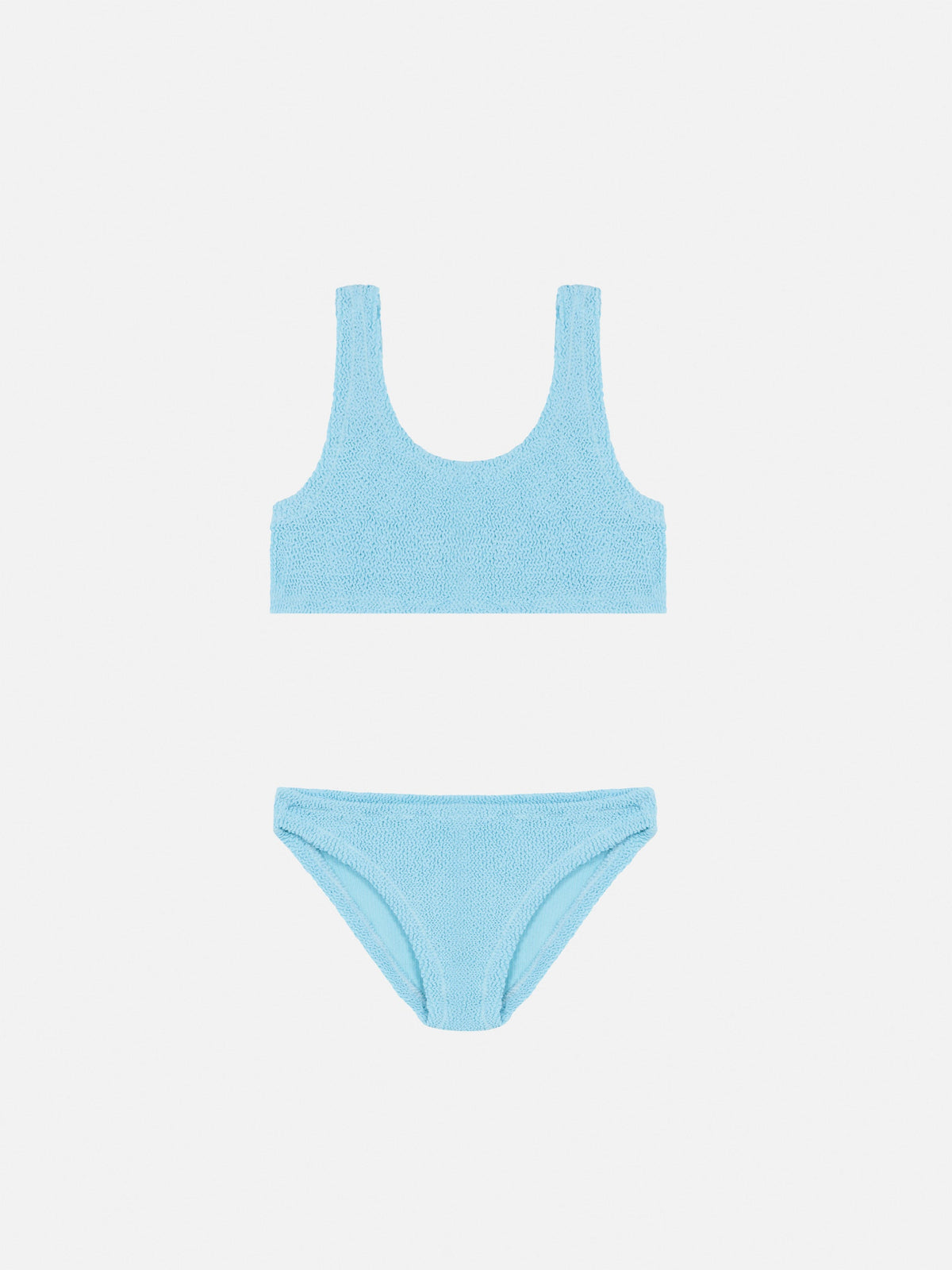 Bikini Baker azzurro in tessuto crinkle