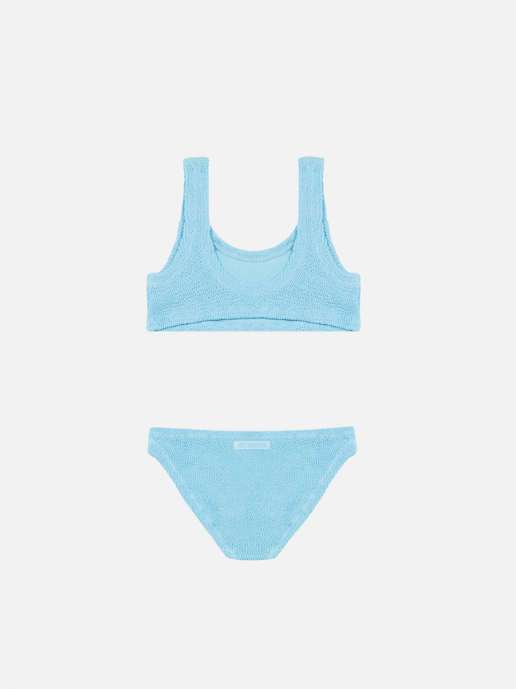 Bikini Baker azzurro in tessuto crinkle