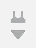 Bikini Baker argento in lurex crinkle