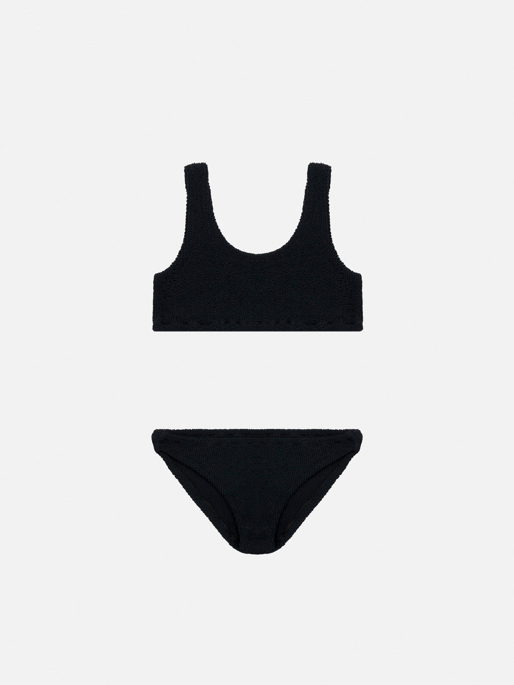 Bikini bralette Baker nero in tessuto crinkle