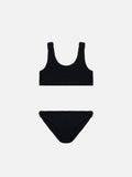 Bikini bralette Baker nero in tessuto crinkle