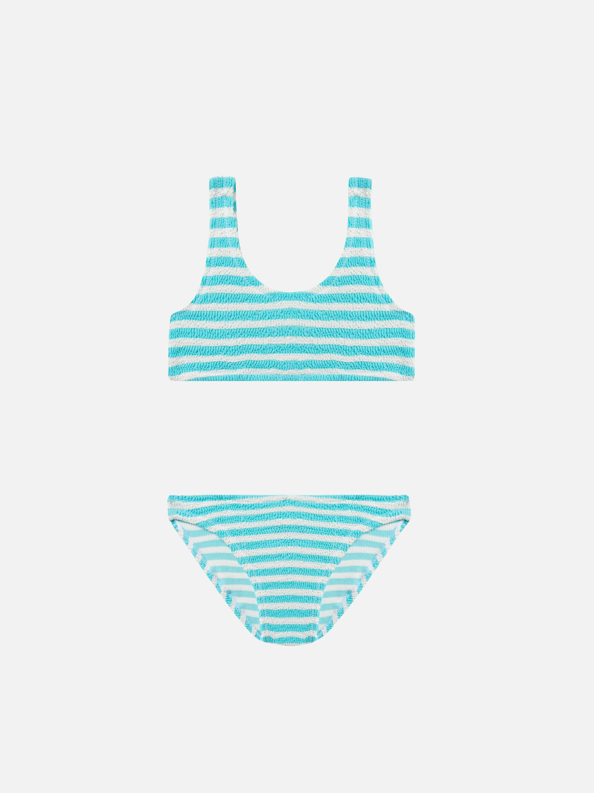 Bikini Baker verde acqua a righe